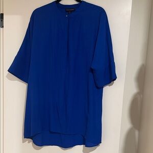 Banana Republic Bright Royal Blue Short Sleeve Tunic Blouse